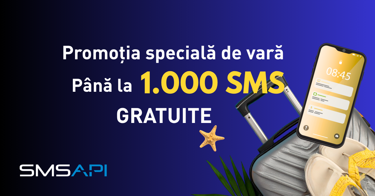 Promoția specială de vară pentru pachetele SMS disponibile pe platforma SMSAPI! ☀️