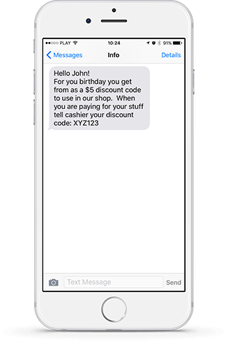 Example of Birthday SMS